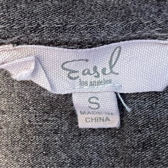 Easel Los Angeles women grey babydoll long sleeves tunic top. Size S. Used. - Picture 5 of 7